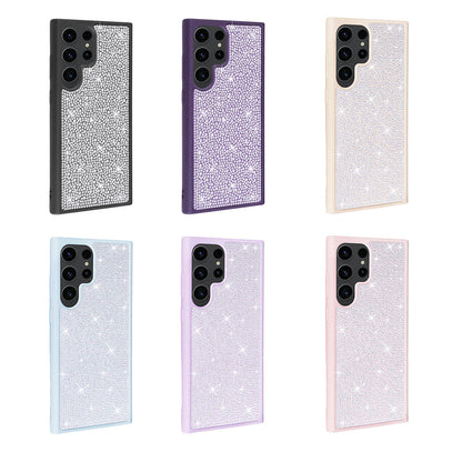 Galaxy S23 Ultra Kılıf Parlak Taşlı Tasarım Zore Ston Kapak Pembe