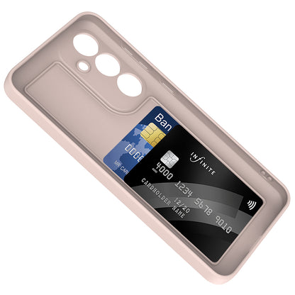 Galaxy S24 FE Kılıf Kamera Korumalı Kartlık Hazneli Zore Vitra Kapak Pembe