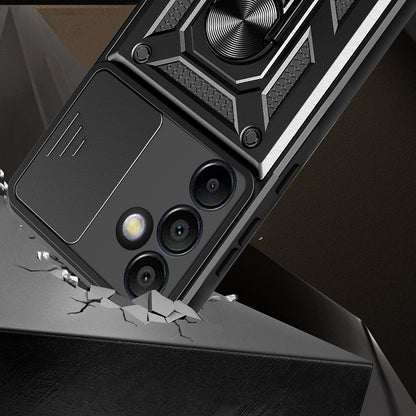 Galaxy S24 FE Kılıf Magnetik Standlı Kamera Korumalı Zore Sürgülü Vega Kapak Siyah