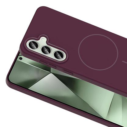 Galaxy S24 FE Kılıf Magsafe Şarj Özellikli Zore Ruby Sert Kapak Lacivert