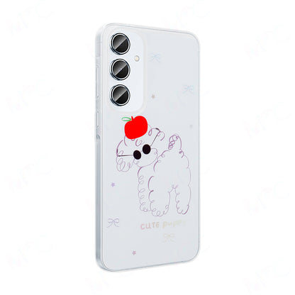 Galaxy S24 FE Kılıf Şeffaf Figürlü Zore Folk Sert Kapak Fiyonk