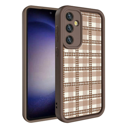 Galaxy S24 Kılıf Kamera Korumalı Baskılı Arka Yüzey Zore Klas Kapak Açık Kahve