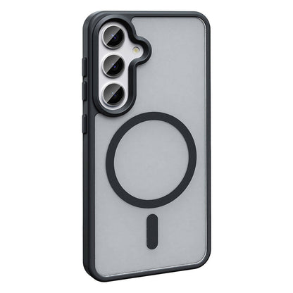 Galaxy S24 Kılıf Magsafe Şarj Özellikli Mat Arka Yüzey Zore Sio Kapak Koyu Mor