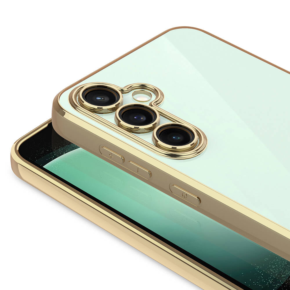 Galaxy S24 Plus Kılıf Kamera Korumalı Logo Gösteren Zore Omega Kapak Sierra Mavi
