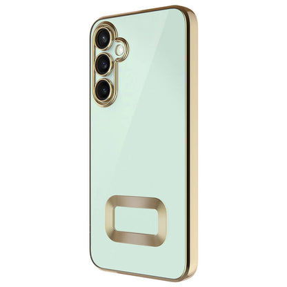 Galaxy S24 Plus Kılıf Kamera Korumalı Logo Gösteren Zore Omega Kapak Sierra Mavi