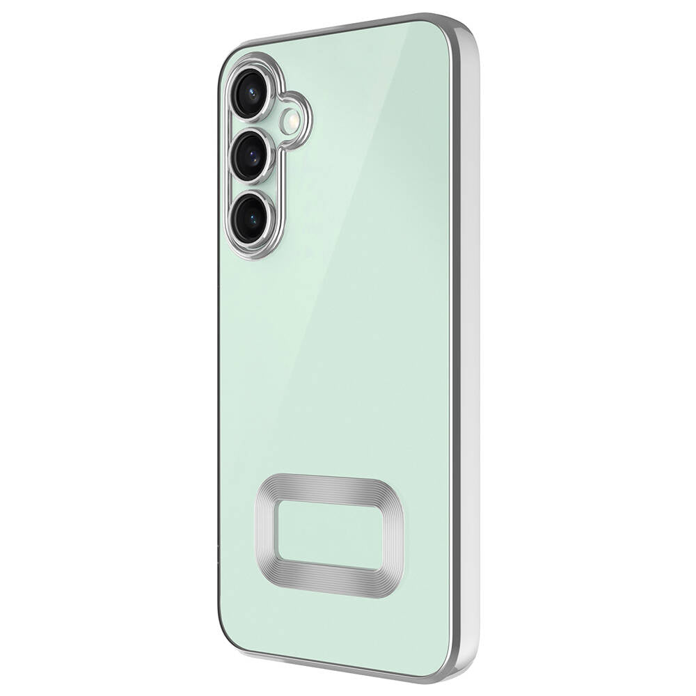 Galaxy S24 Plus Kılıf Kamera Korumalı Logo Gösteren Zore Omega Kapak Sierra Mavi