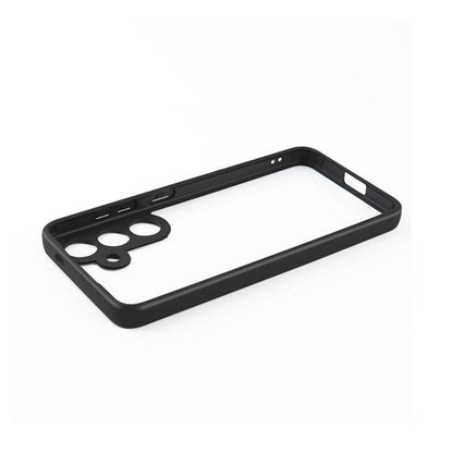 Galaxy S24 Plus Kılıf Kamera Korumalı Şeffaf Arka Yüzey Zore New Roll Kapak Siyah