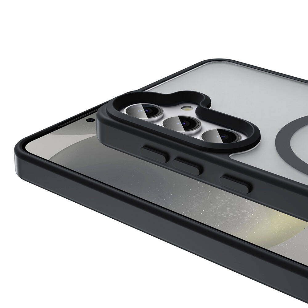 Galaxy S24 Plus Kılıf Magsafe Şarj Özellikli Mat Arka Yüzey Zore Sio Kapak Siyah