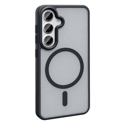 Galaxy S24 Plus Kılıf Magsafe Şarj Özellikli Mat Arka Yüzey Zore Sio Kapak Siyah