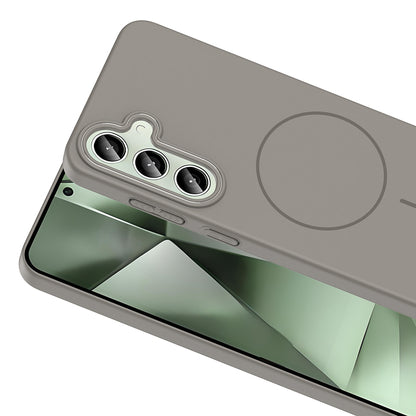 Galaxy S24 Plus Kılıf Magsafe Şarj Özellikli Zore Ruby Sert Kapak Desert Titanyum