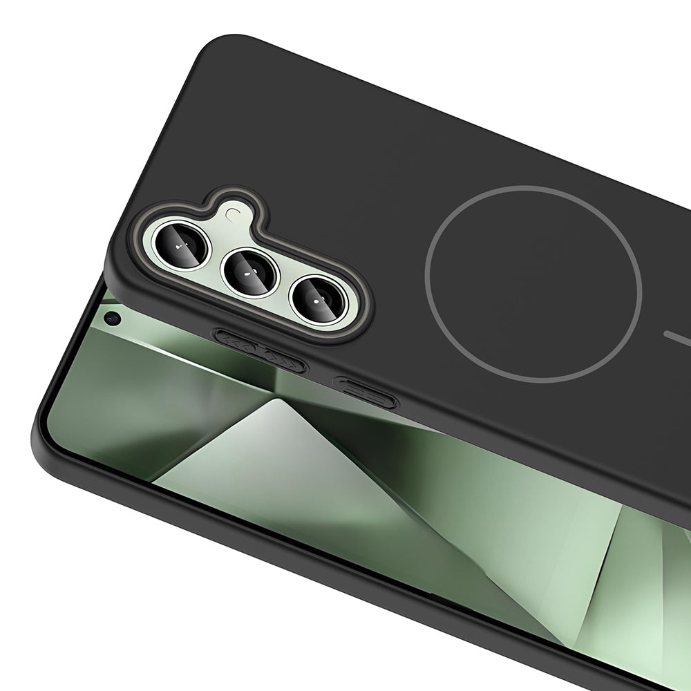 Galaxy S24 Plus Kılıf Magsafe Şarj Özellikli Zore Ruby Sert Kapak Desert Titanyum