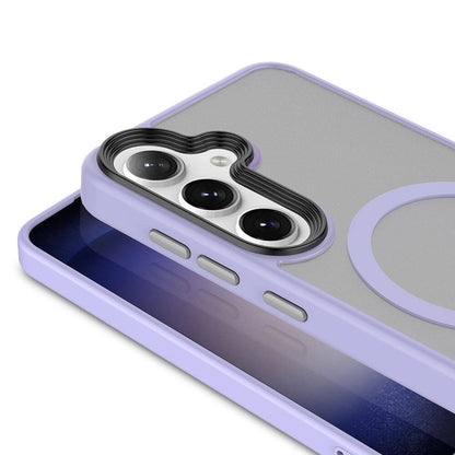 Galaxy S24 Plus Kılıf Sert PC Arka Yüzey Wireless Şarj Özellikli Zore Flet Magsafe Kapak Koyu Yeşil