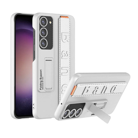 Galaxy S24 Plus Kılıf Standlı El Tutacaklı Zore Band Kapak Gümüş