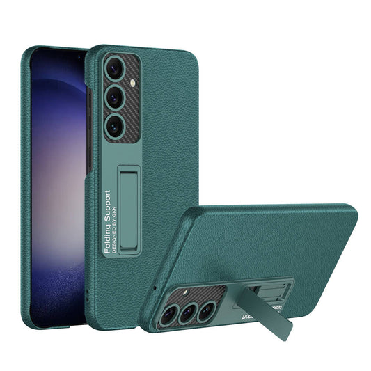 Galaxy S24 Plus Kılıf Zore Kıpta Standlı Kapak Yeşil