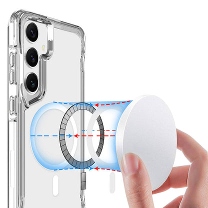 Galaxy S24 Plus Kılıf Zore Magsafe Şarj Özellikli T-Max Magsafe Kapak Renksiz
