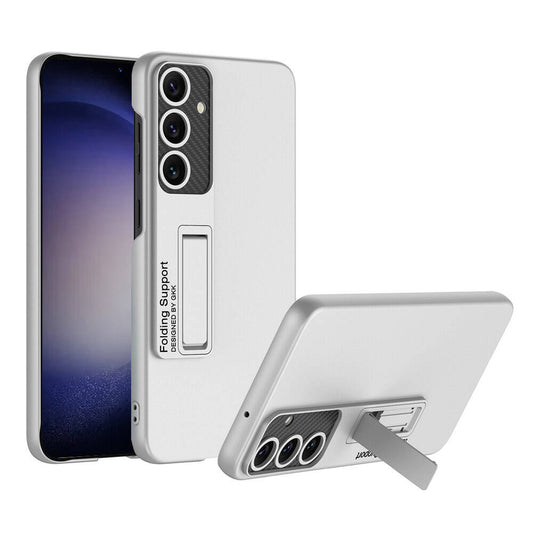 Galaxy S24 Plus Kılıf Zore Standlı Ays Kapak Gümüş