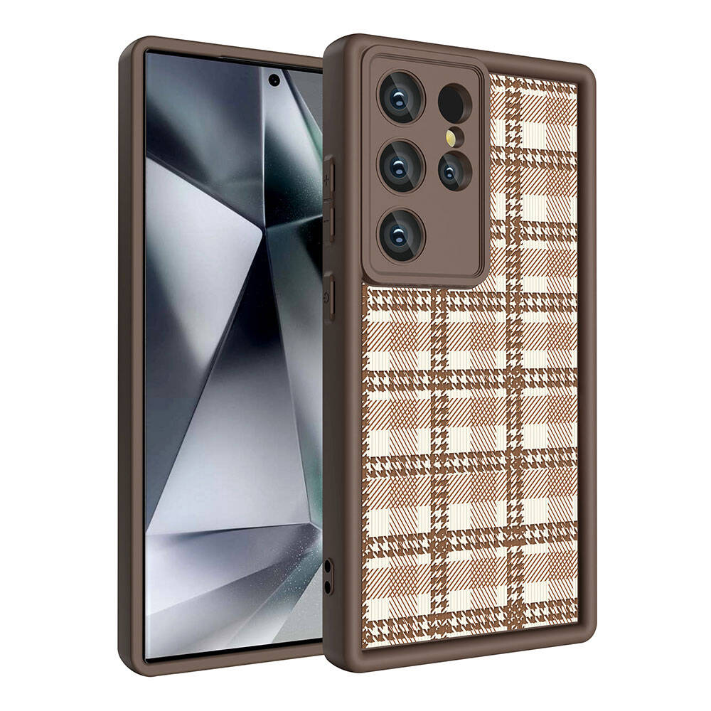 Galaxy S24 Ultra Kılıf Kamera Korumalı Baskılı Arka Yüzey Zore Klas Kapak Beyaz