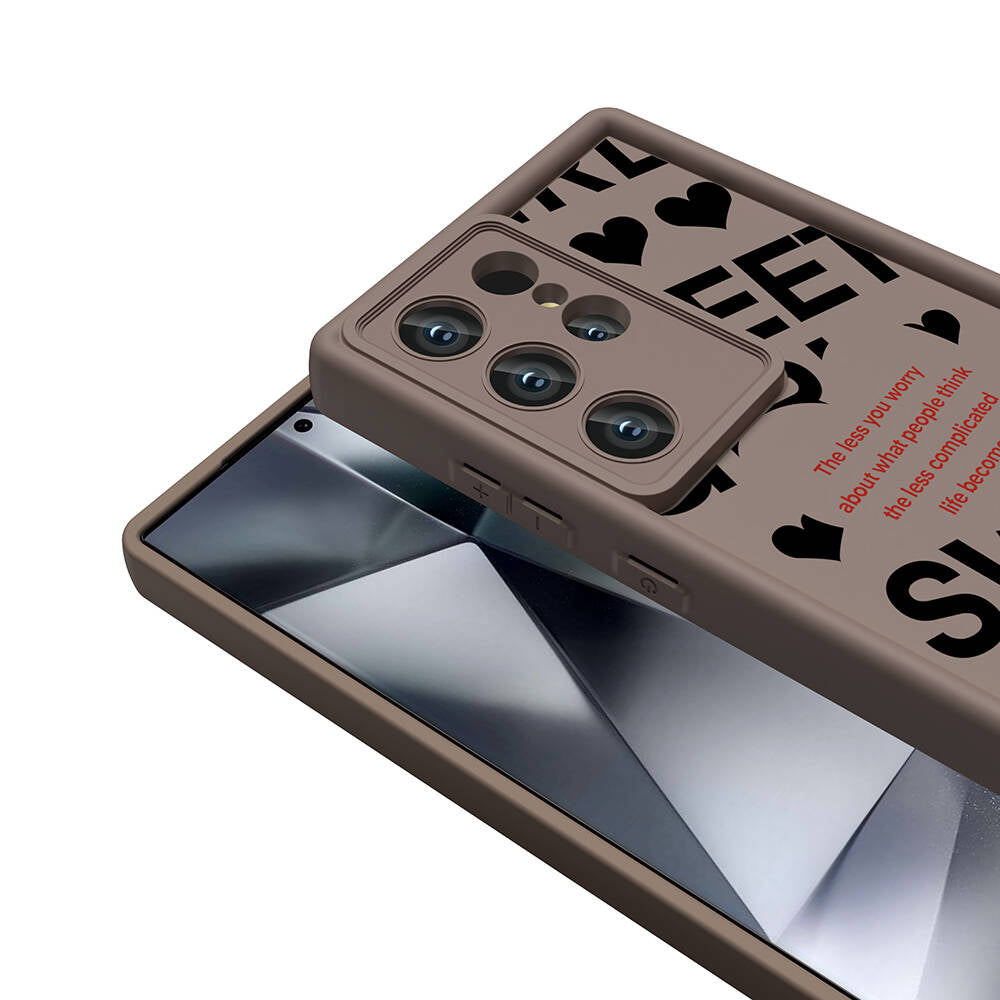 Galaxy S24 Ultra Kılıf Kamera Korumalı Baskılı Arka Yüzey Zore Klas Kapak Siyah
