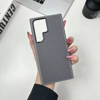 Galaxy S24 Ultra Kılıf Magsafe Şarj Özellikli Karbon Fiber Görünümlü Zore Troy Kapak Siyah