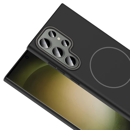 Galaxy S24 Ultra Kılıf Magsafe Şarj Özellikli Zore Ruby Sert Kapak Lacivert