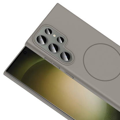 Galaxy S24 Ultra Kılıf Magsafe Şarj Özellikli Zore Ruby Sert Kapak Mürdüm