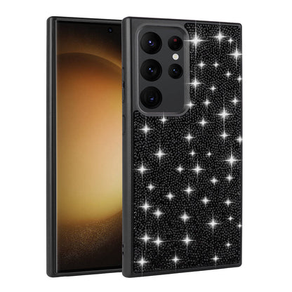 Galaxy S24 Ultra Kılıf Parlak Taşlı Tasarım Zore Pırlanta Kapak Siyah