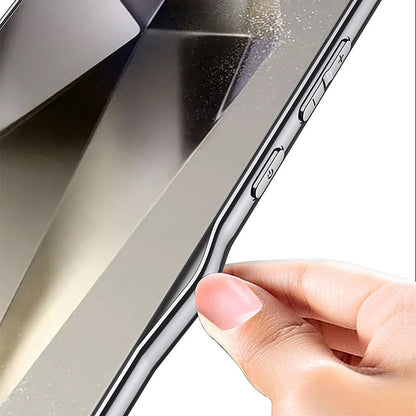 Galaxy S24 Ultra Kılıf Ultra İnce Kamera Korumalı PC + Deri Arka Yüzey Zore X-Pro Kapak Siyah