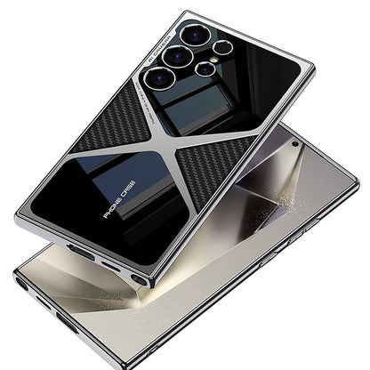Galaxy S24 Ultra Kılıf Ultra İnce Kamera Korumalı PC + Deri Arka Yüzey Zore X-Pro Kapak Siyah