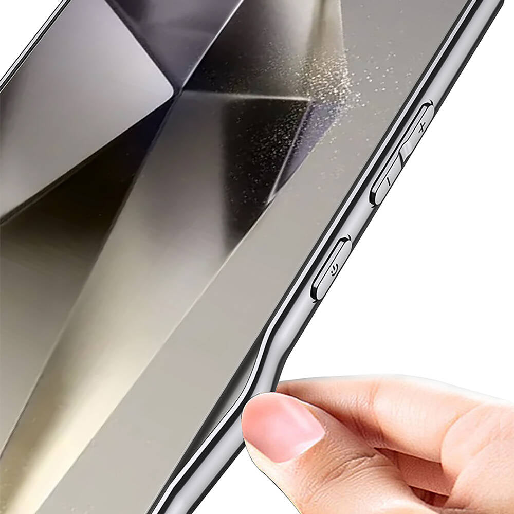 Galaxy S24 Ultra Kılıf Ultra İnce Kamera Korumalı PC + Deri Arka Yüzey Zore X-Pro Kapak Siyah