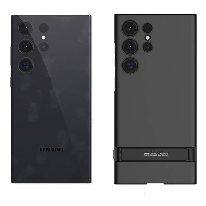 Galaxy S24 Ultra Kılıf Zore Kamera Korumalı Dikey Standlı Ays Kapak Mürdüm