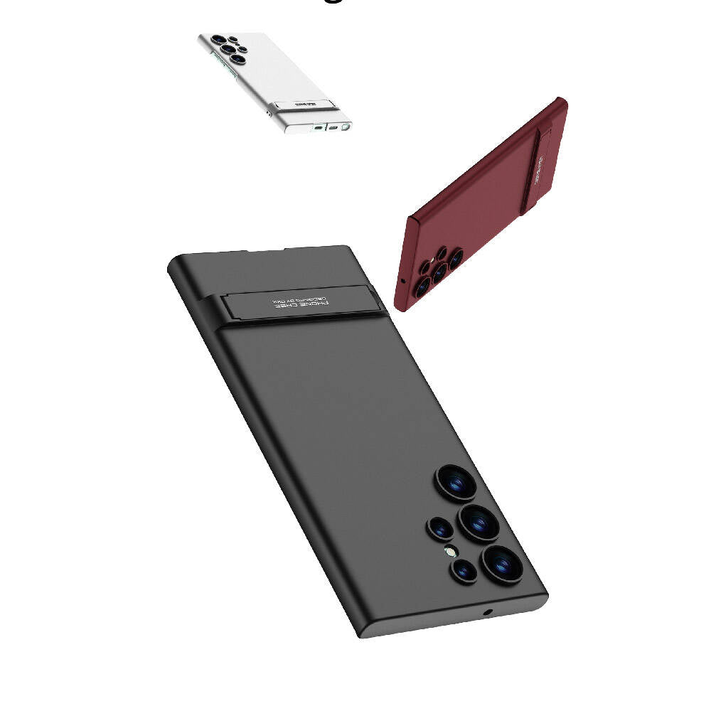 Galaxy S24 Ultra Kılıf Zore Kamera Korumalı Dikey Standlı Ays Kapak Gümüş