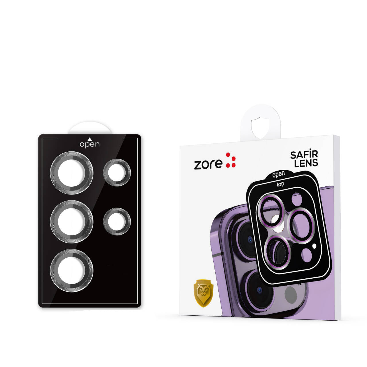 Galaxy S24 Ultra Zore Kamera Lens Koruyucu Cam Filmi Titanyum