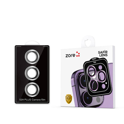 Galaxy S24 Zore Kamera Lens Koruyucu Cam Filmi Gümüş