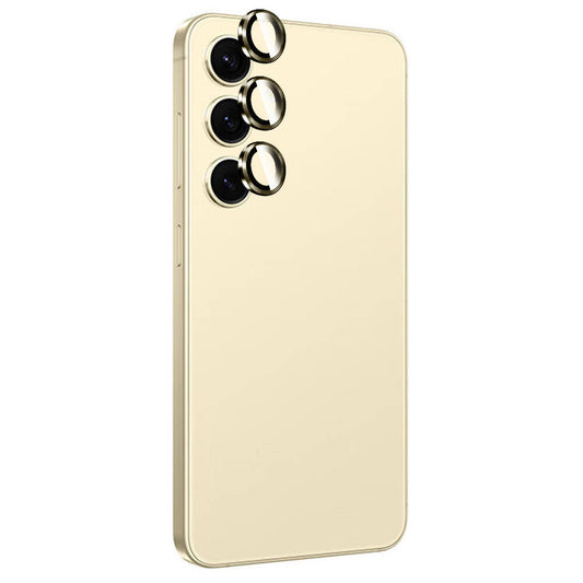 Galaxy S24 Zore Titanium Premium Temperli Kamera Lens Koruyucu Sarı