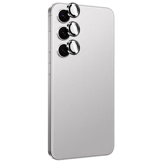 Galaxy S24 Zore Titanium Premium Temperli Kamera Lens Koruyucu Gri