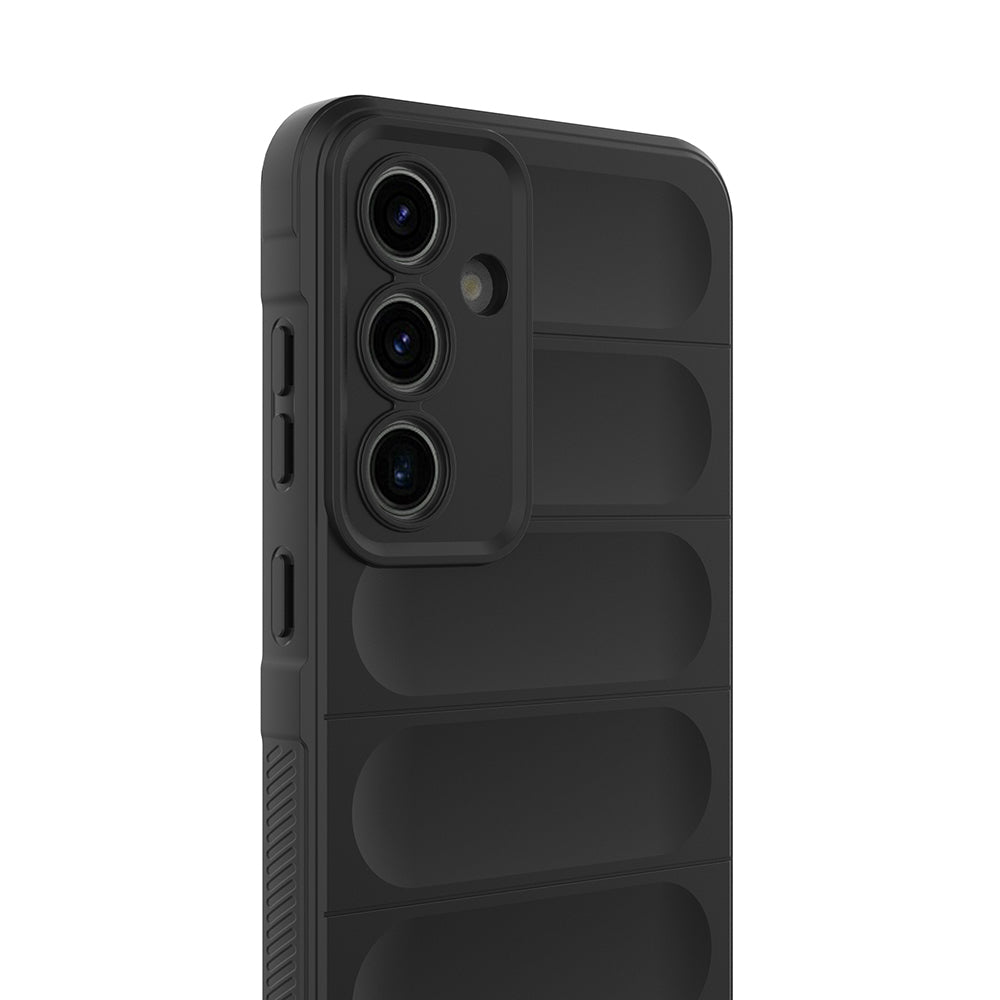 Galaxy S25 FE Kılıf Esnek TPU Oyuklu Arka Yüzey Tasarımlı Zore Etnik Silikon Kapak Lacivert