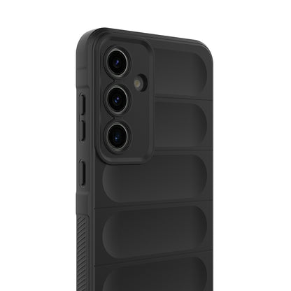 Galaxy S25 FE Kılıf Esnek TPU Oyuklu Arka Yüzey Tasarımlı Zore Etnik Silikon Kapak Lacivert