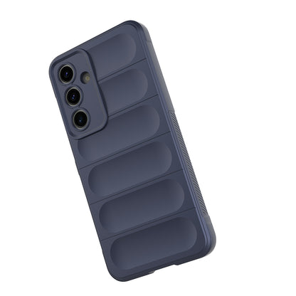 Galaxy S25 FE Kılıf Esnek TPU Oyuklu Arka Yüzey Tasarımlı Zore Etnik Silikon Kapak Lacivert