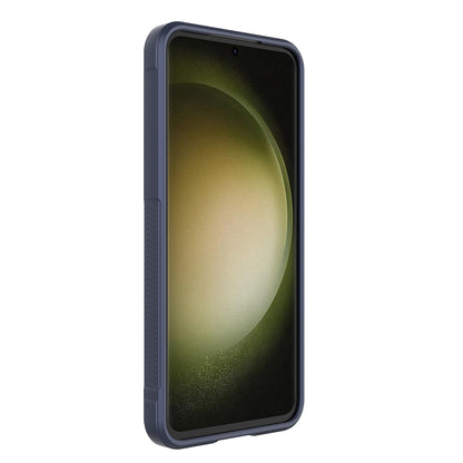 Galaxy S25 FE Kılıf Esnek TPU Oyuklu Arka Yüzey Tasarımlı Zore Etnik Silikon Kapak Lacivert