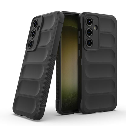 Galaxy S25 FE Kılıf Esnek TPU Oyuklu Arka Yüzey Tasarımlı Zore Etnik Silikon Kapak Siyah