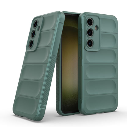 Galaxy S25 FE Kılıf Esnek TPU Oyuklu Arka Yüzey Tasarımlı Zore Etnik Silikon Kapak Lacivert