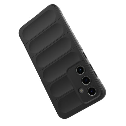 Galaxy S25 FE Kılıf Esnek TPU Oyuklu Arka Yüzey Tasarımlı Zore Etnik Silikon Kapak Siyah