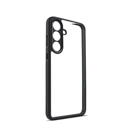Galaxy S25 FE Kılıf Kamera Korumalı Şeffaf Arka Yüzey Zore New Roll Kapak Siyah