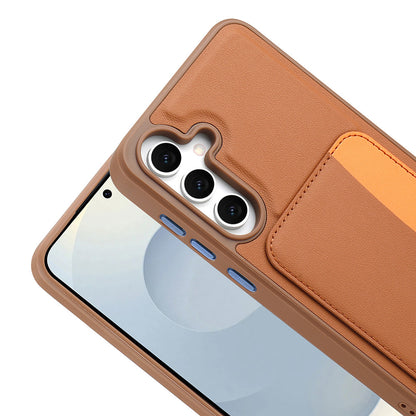 Galaxy S25 FE Kılıf Kartlıklı Zore X-Kart Silikon Kapak Koyu Gri