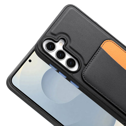 Galaxy S25 FE Kılıf Kartlıklı Zore X-Kart Silikon Kapak Turuncu