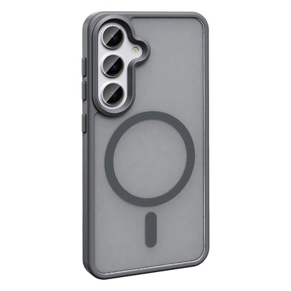 Galaxy S25 Plus Kılıf Magsafe Şarj Özellikli Mat Arka Yüzey Zore Sio Kapak Gri