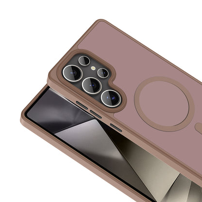 Galaxy S25 Ultra Kılıf Magsafe Şarj Özellikli Mat Arka Yüzey Zore Sio Kapak Mavi