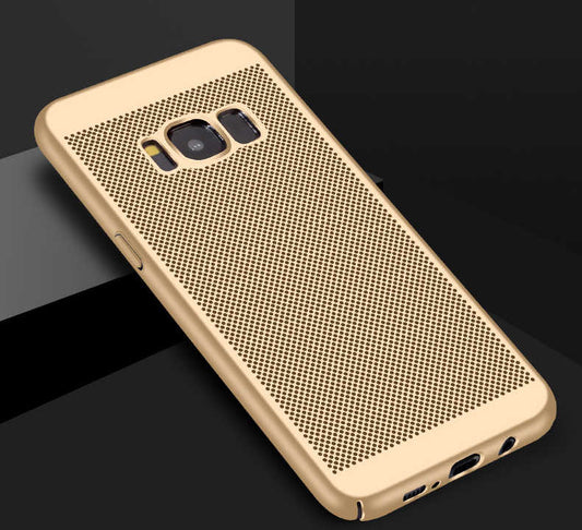 Galaxy S8 Kılıf Zore Delikli Rubber Kapak Gold