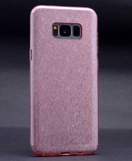 Galaxy S8 Plus Kılıf Zore Shining Silikon Rose Gold