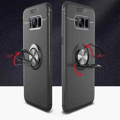 Galaxy S8 Plus Kılıf Zore Ravel Silikon Kapak Siyah-Mavi
